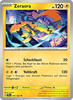 Zeraora, Karte 057 aus Gewalten der Zeit