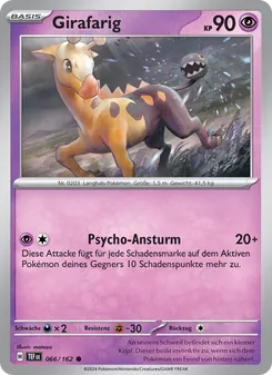 Girafarig, Karte 066 aus Gewalten der Zeit