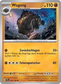 Wagong, Karte 094 aus Gewalten der Zeit