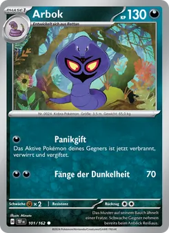 Arbok, Karte 101 aus Gewalten der Zeit