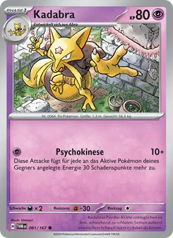 Kadabra, Karte 081 aus Maskerade im Zwielicht
