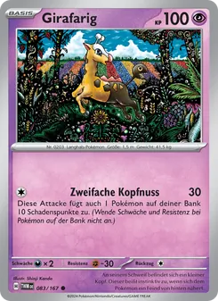 Girafarig, Karte 083 aus Maskerade im Zwielicht