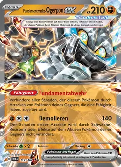 Fundamentmaske-Ogerpon-ex, Karte 112 aus Maskerade im Zwielicht