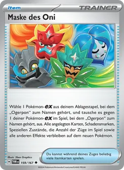 Maske des Oni, Karte 159 aus Maskerade im Zwielicht