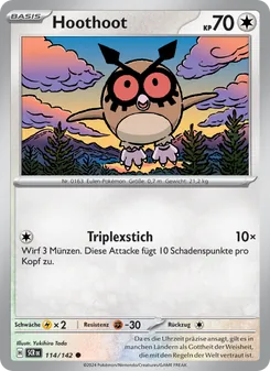 Hoothoot, Karte 114 aus Stellarkrone