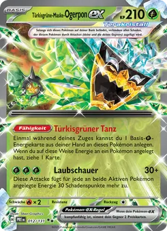 Türkisgrüne-Maske-Ogerpon-ex, Karte 012 aus Prismatische Entwicklungen