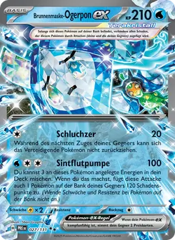 Brunnenmaske-Ogerpon-ex, Karte 027 aus Prismatische Entwicklungen