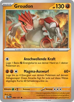 Groudon, Karte 049 aus Prismatische Entwicklungen