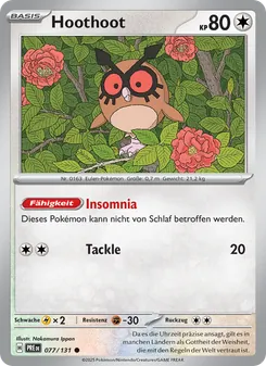 Hoothoot, Karte 077 aus Prismatische Entwicklungen