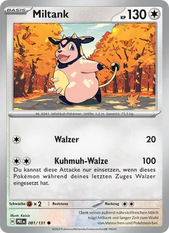 Miltank, Karte 081 aus Prismatische Entwicklungen