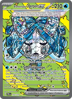 Brunnenmaske-Ogerpon-ex, Karte 152 aus Prismatische Entwicklungen