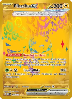 Pikachu-ex, Karte 179 aus Prismatische Entwicklungen