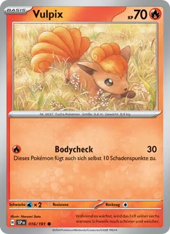 Vulpix, Karte 016 aus Stürmische Funken