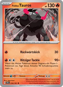 Paldea-Tauros, Karte 018 aus Stürmische Funken