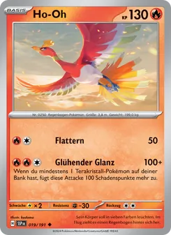 Ho-Oh, Karte 019 aus Stürmische Funken