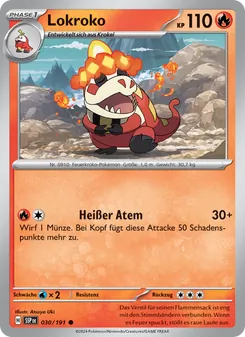 Lokroko, Karte 030 aus Stürmische Funken