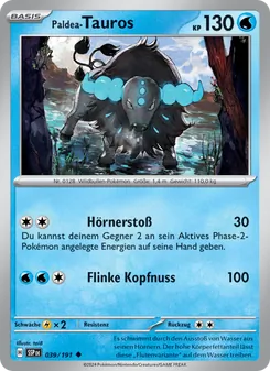 Paldea-Tauros, Karte 039 aus Stürmische Funken