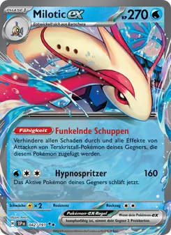 Milotic-ex, Karte 042 aus Stürmische Funken