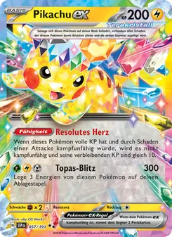 Pikachu-ex, Karte 057 aus Stürmische Funken