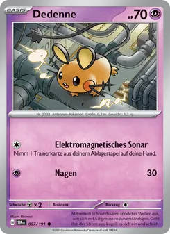 Dedenne, Karte 087 aus Stürmische Funken