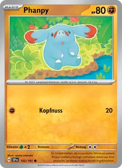 Phanpy, Karte 102 aus Stürmische Funken