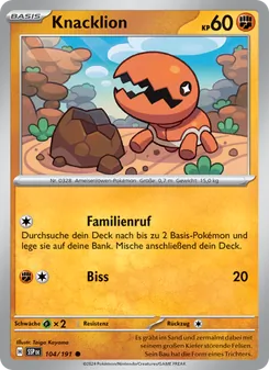 Knacklion, Karte 104 aus Stürmische Funken