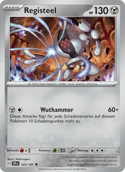 Registeel, Karte 125 aus Stürmische Funken
