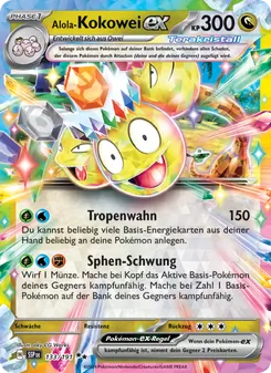 Alola-Kokowei-ex, Karte 133 aus Stürmische Funken