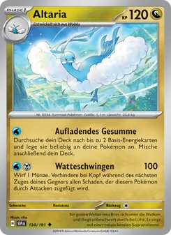 Altaria, Karte 134 aus Stürmische Funken