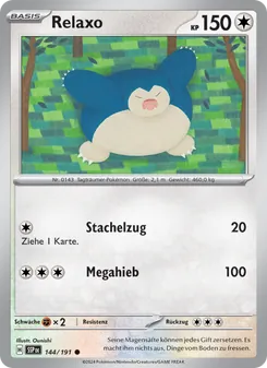 Relaxo, Karte 144 aus Stürmische Funken