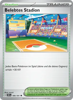 Belebtes Stadion, Karte 180 aus Stürmische Funken