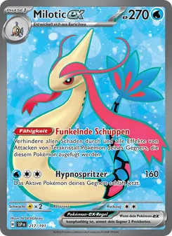 Milotic-ex, Karte 217 aus Stürmische Funken