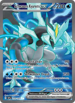 Schwarzes Kyurem-ex, Karte 218 aus Stürmische Funken