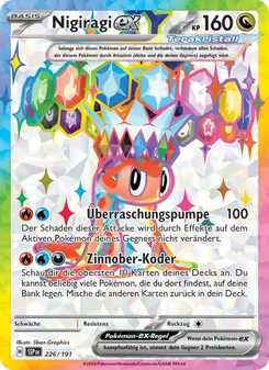 Nigiragi-ex, Karte 226 aus Stürmische Funken