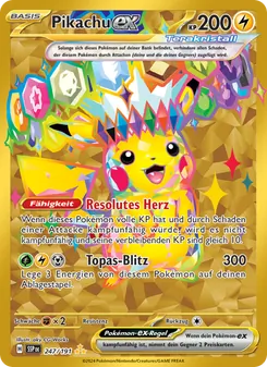 Pikachu-ex, Karte 247 aus Stürmische Funken