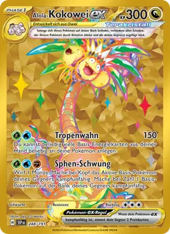 Alola-Kokowei-ex, Karte 248 aus Stürmische Funken