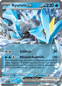 Kyurem-ex, Karte 028 aus Schwarze Blitze