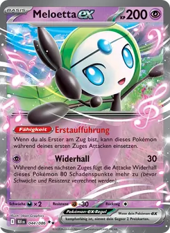Meloetta-ex, Karte 044 aus Schwarze Blitze