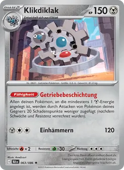 Klikdiklak, Karte 063 aus Schwarze Blitze