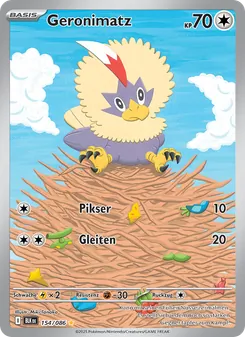 Geronimatz, Karte 154 aus Schwarze Blitze