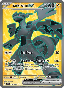 Zekrom-ex, Karte 158 aus Schwarze Blitze