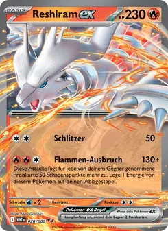Reshiram-ex, Karte 020 aus Weiße Flammen