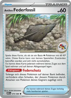 Antikes Federfossil, Karte 079 aus Weiße Flammen