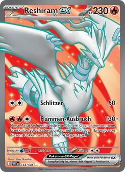 Reshiram-ex, Karte 158 aus Weiße Flammen