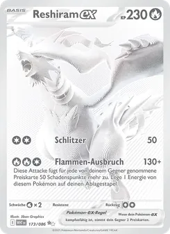 Reshiram-ex, Karte 173 aus Weiße Flammen