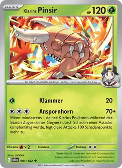 Klarins Pinsir, Karte 001 aus Ewige Rivalen