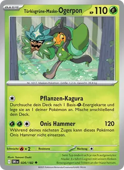 Türkisgrüne-Maske-Ogerpon, Karte 026 aus Ewige Rivalen
