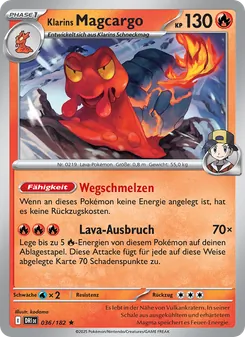 Klarins Magcargo, Karte 036 aus Ewige Rivalen