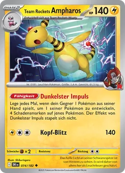 Team Rockets Ampharos, Karte 074 aus Ewige Rivalen