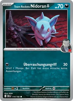 Team Rockets Nidoran♀, Karte 114 aus Ewige Rivalen